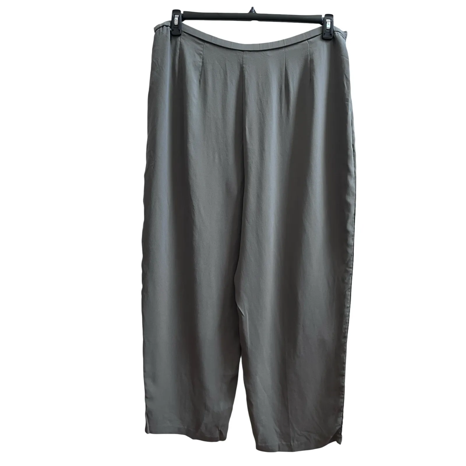 Eileen Fisher Silk Georgette Crepe Lightweight Zip Clasp Machine Wash Pant 1X - Image 4