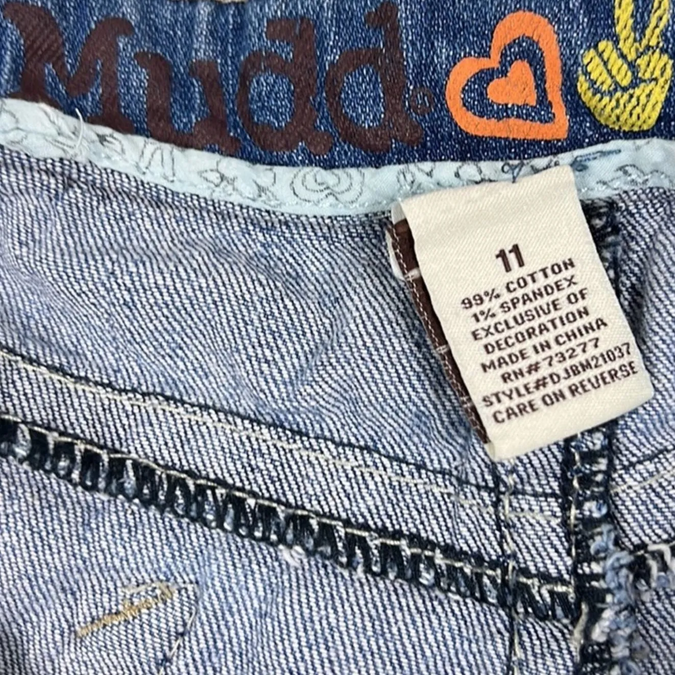 Mudd  Y2K Distressed Bermuda Denim Shorts - Image 4