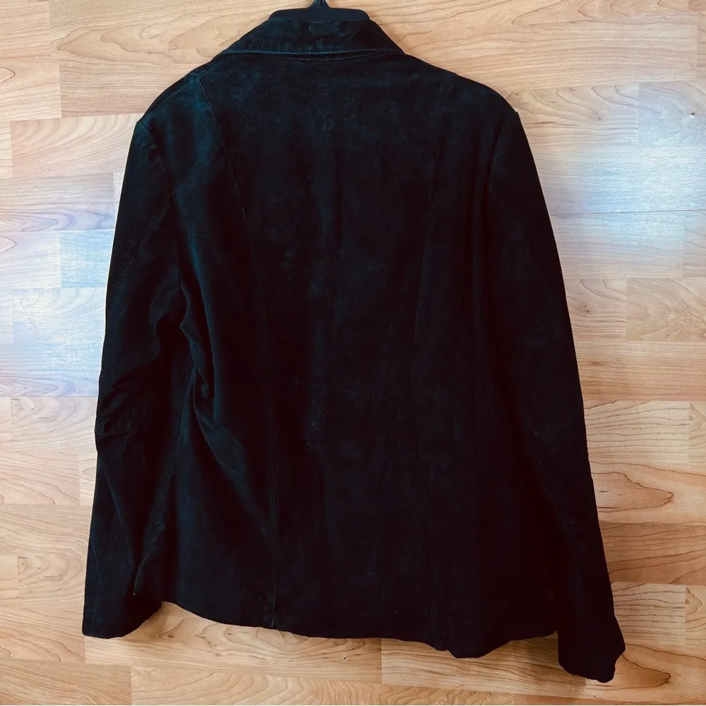 Vintage A.M.I. Petite Large Zip Front Leather Jacket & Lined Size undefined - Image 2