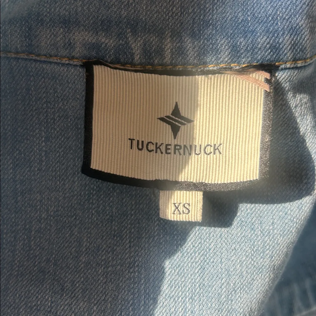 Tuckernuck Rizzo Denim Puff Shoulder Jacket Size XS - Image 10