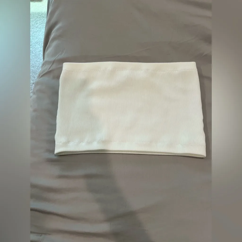 New Vici Ivory Ribbed Knit Top Medium Large - Image 2