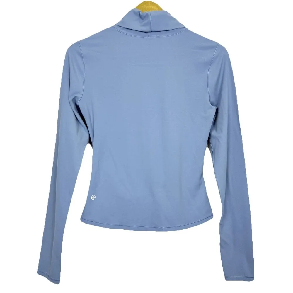Lululemon Melodic Movement Long Sleeve Turtleneck Top Size 6 Powder Blue Yoga - Image 2