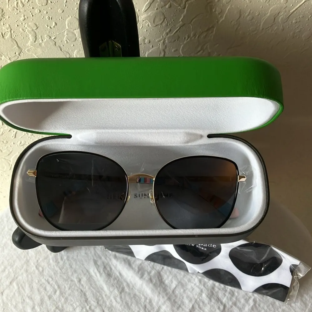 Kate Spade: Maryam Gold Tone Wire Frame sunglasses- Gray Gradient - Image 15