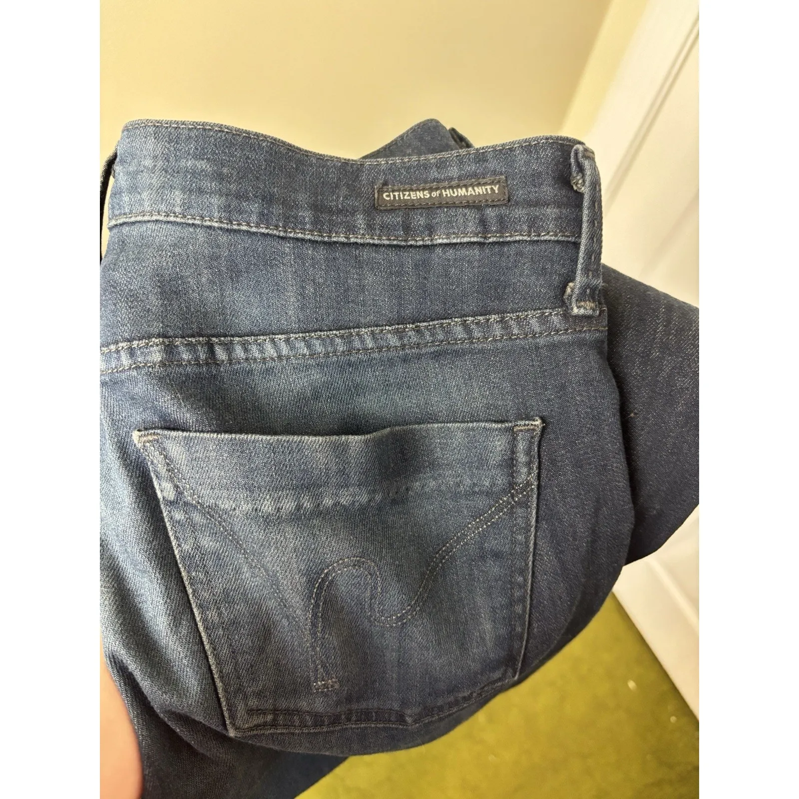 Citizens of Humanity Dita Dark Wash Jeans Petite Bootcut Leg Size 27P USA - Image 7