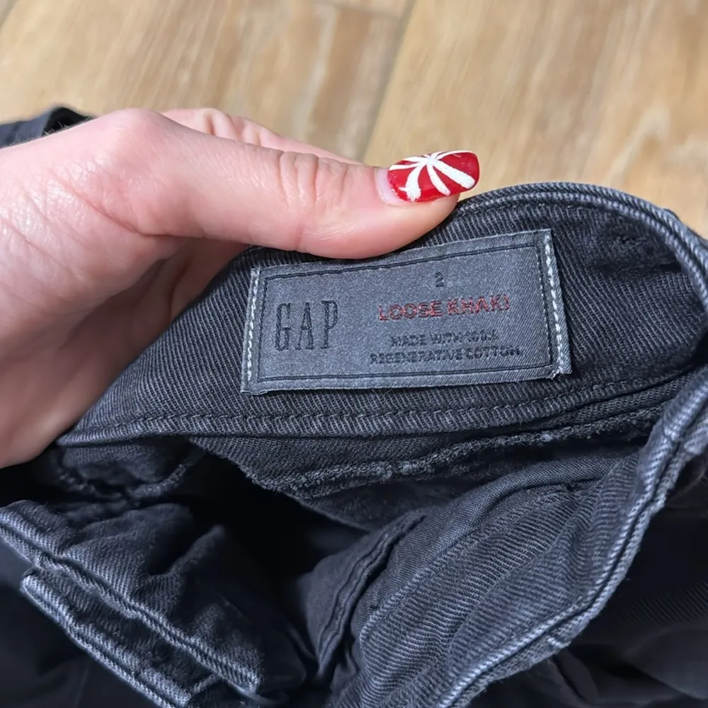 Gap Loose Khakis Black wide leg jeans - Image 2