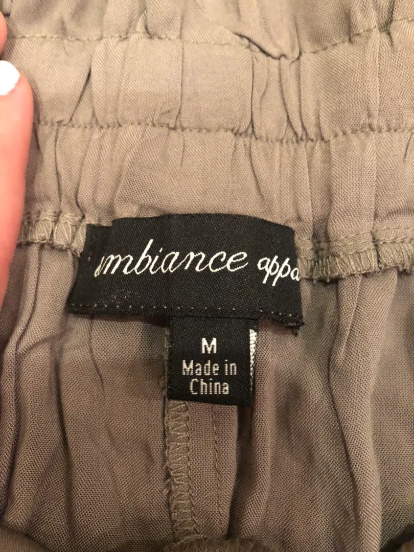 Ambiance Apparel Green Flowy Shorts - Image 2