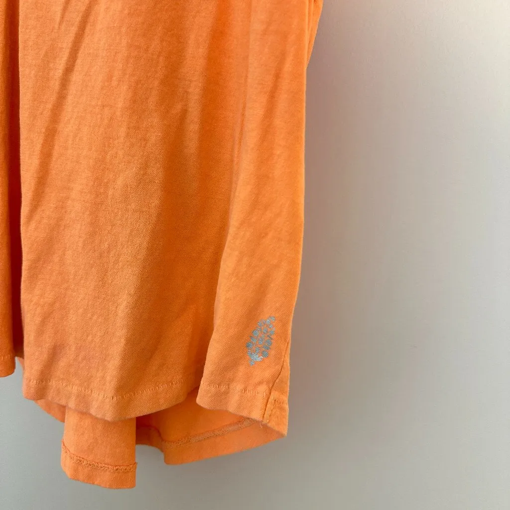 FREE PEOPLE Movement Oversized Keep Rolling Tank Top in Electric Orange Small - Image 3