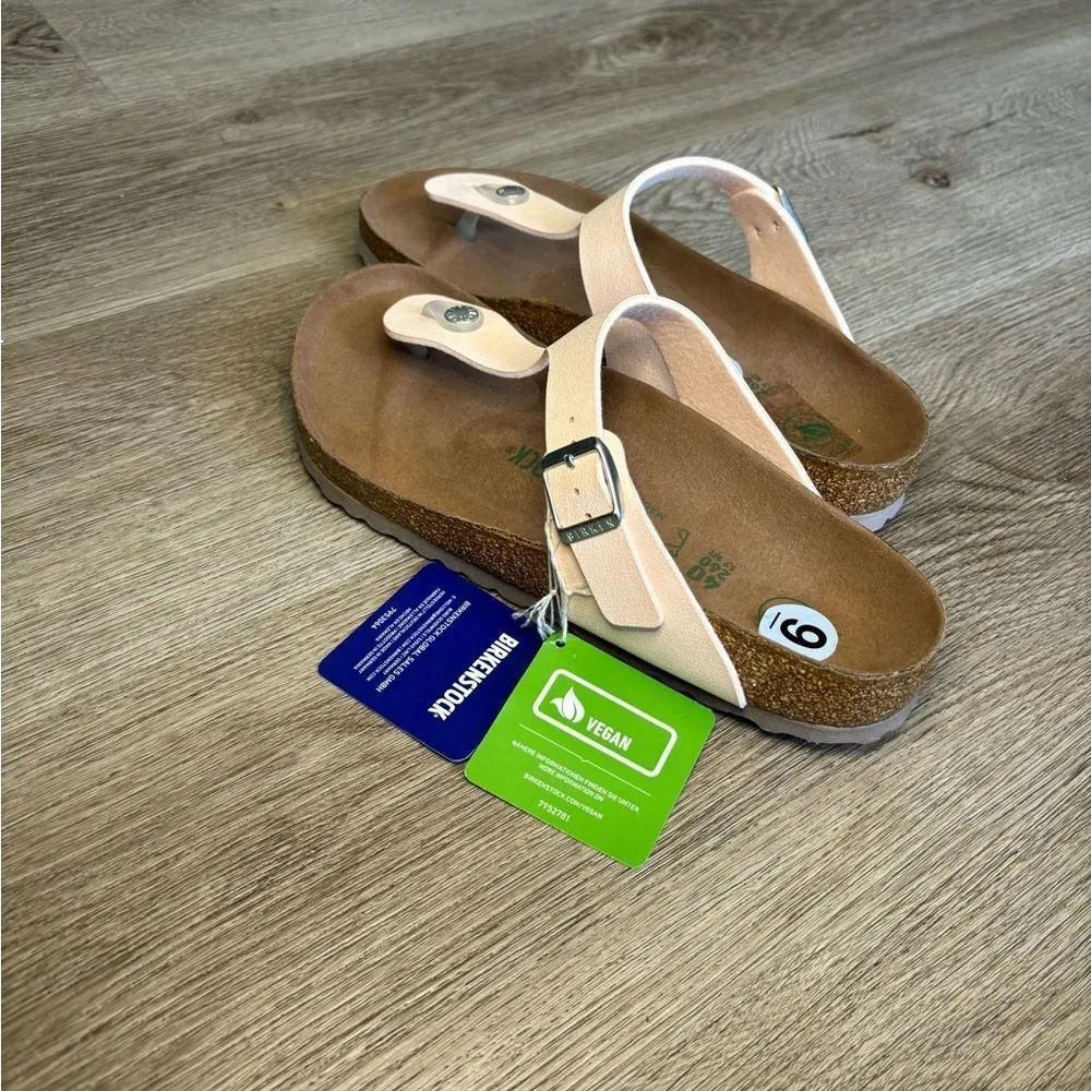 Birkenstock Gizeh Vegan Birko-Flor Birkibuc in Light Rose Pink - Image 10