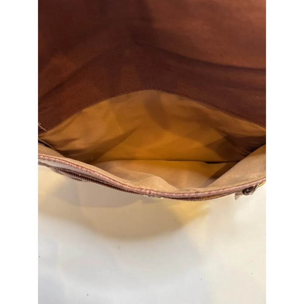 The Sak Brown Convertible Snap Backpack Crossbody Bag Purse Leather OS Pockets - Image 4