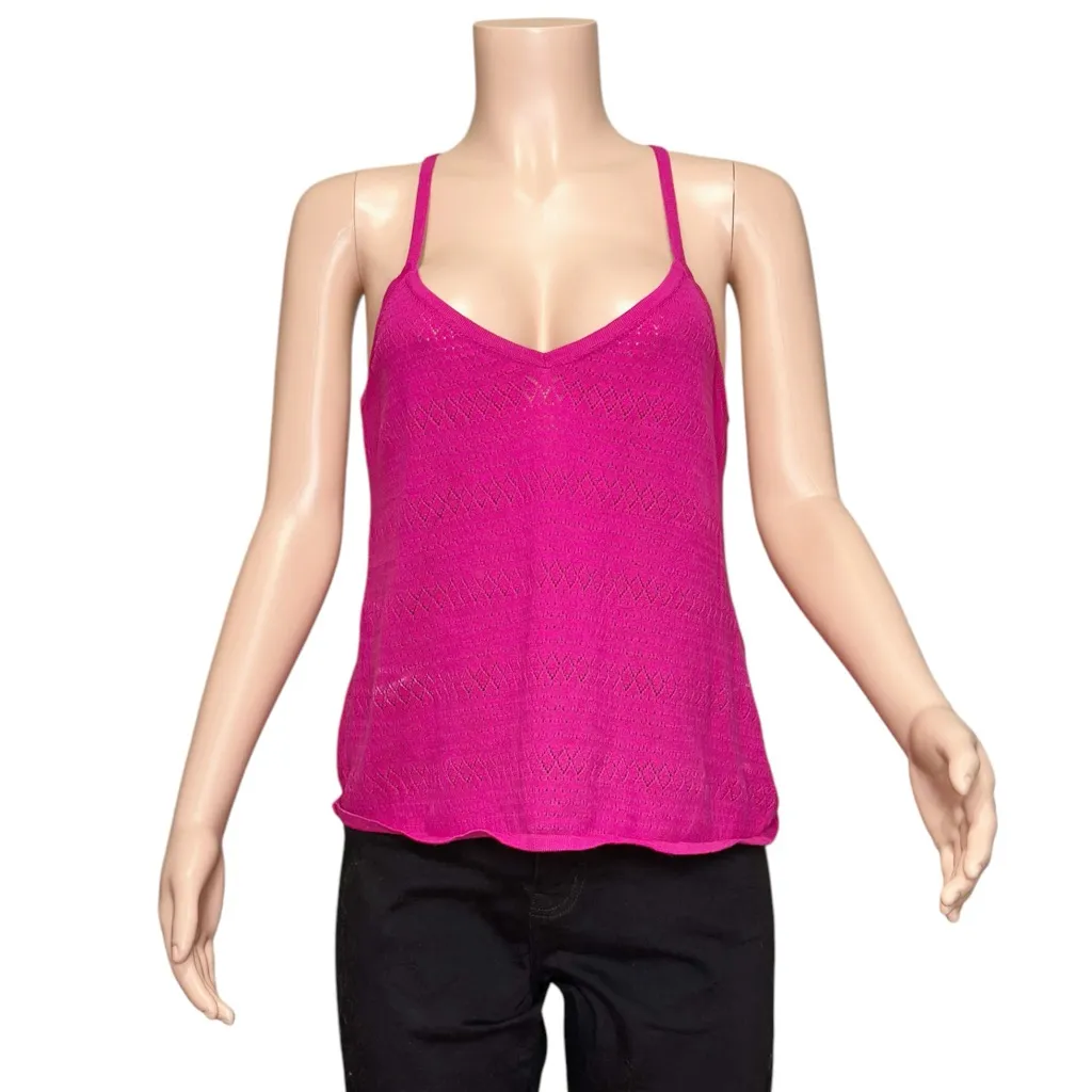 SÉZANE Yoran Knit Top, Fuchsia, XL - Image 5
