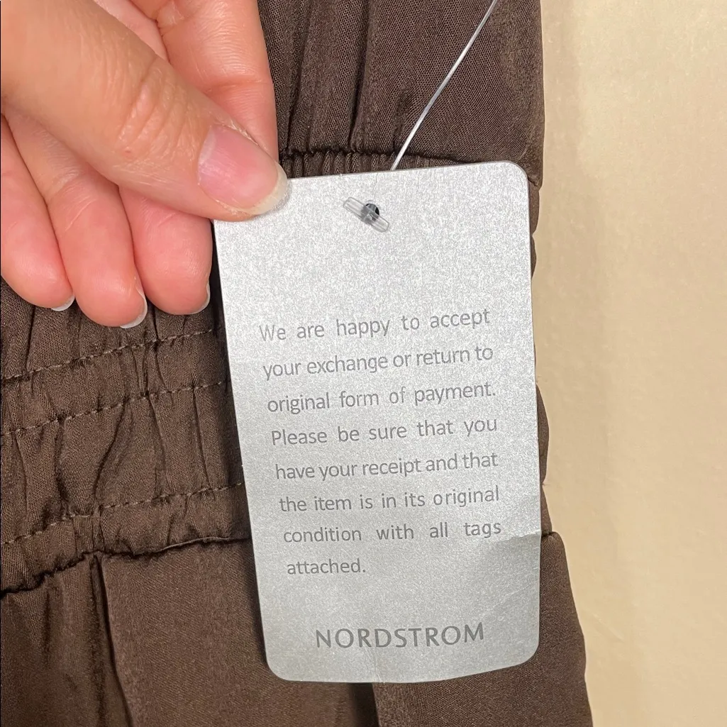 NWT Love x Design Women’s Boho Brown Smocked Tiered Short Sleeve Maxi Dress - Image 9