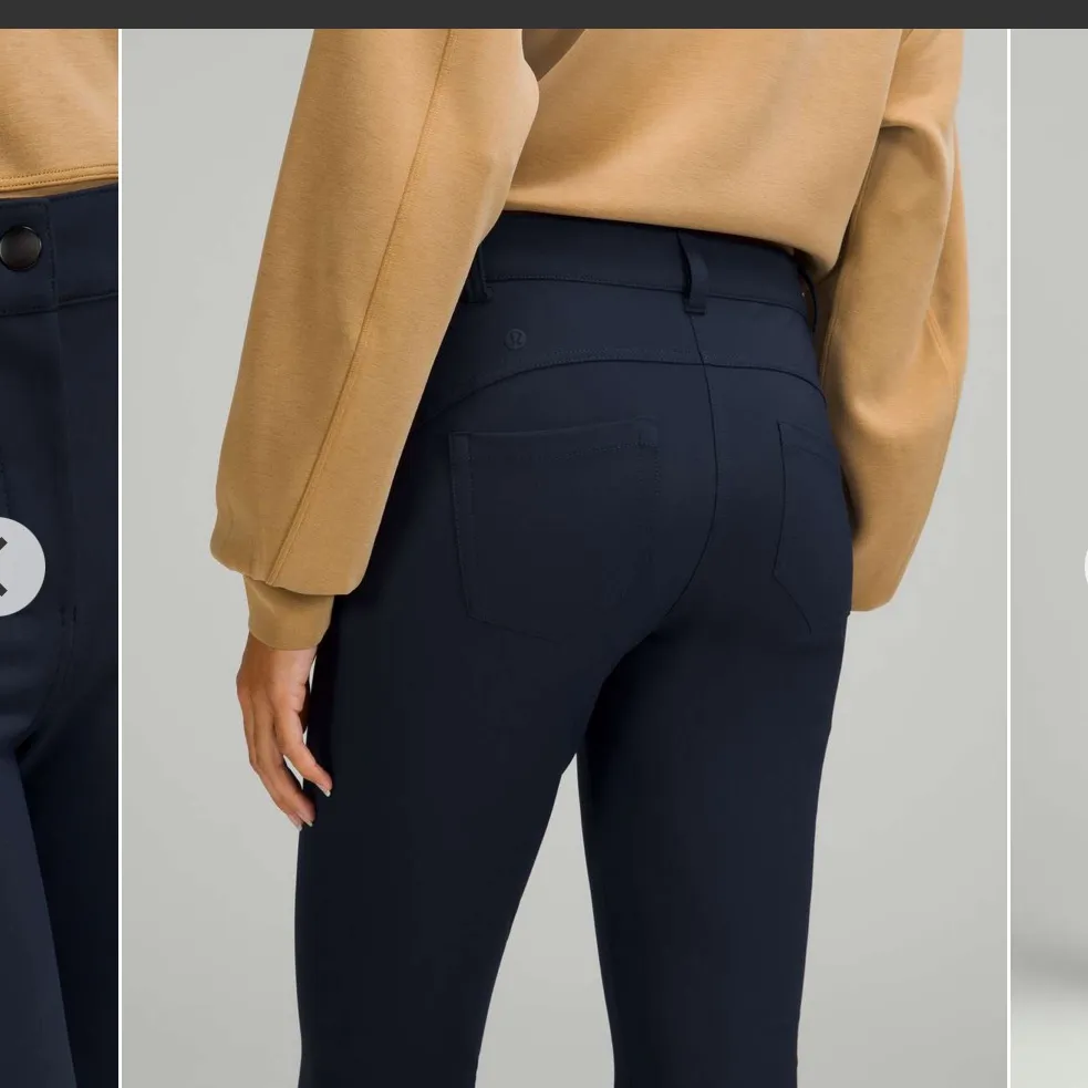 Lululemon City Sleek 5 Pocket 7/8 Work Dress Pants True Navy Blue Size 32 - Image 4