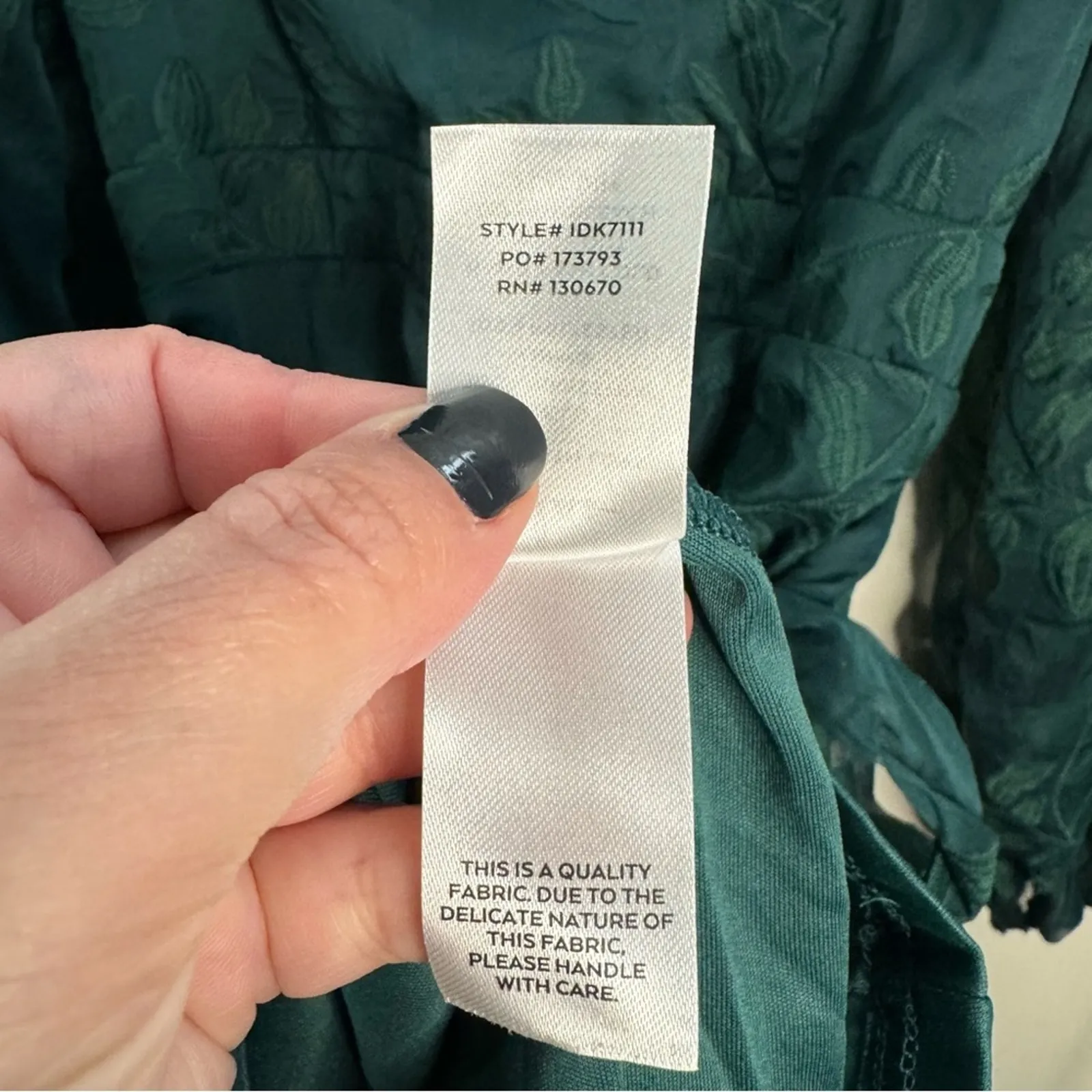 Lulus Inclined To Romance Emerald Green Floral Embroidered Mini Dress NWT - Image 11