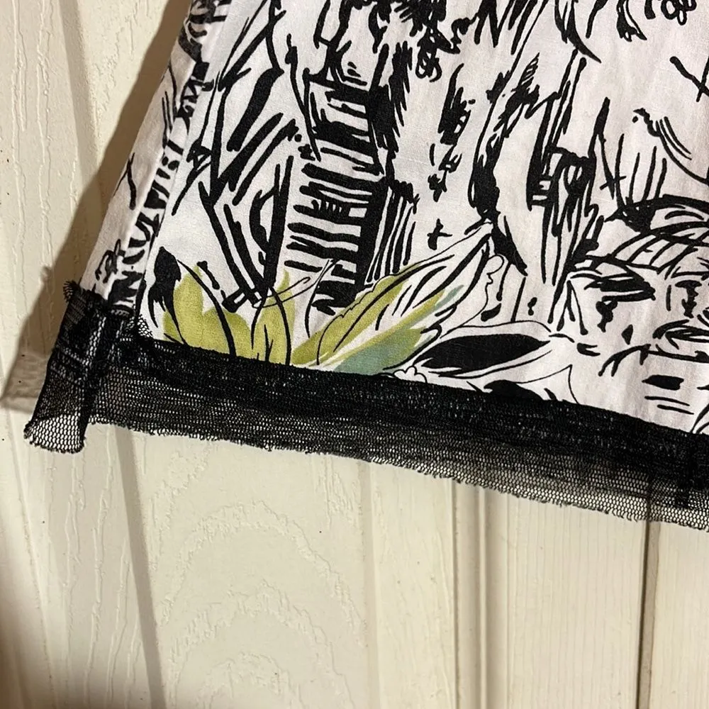 Simply Irresistible Circle Skater Skirt Floral Graffiti Pattern 30 Inch Waist Size 8 - Image 8