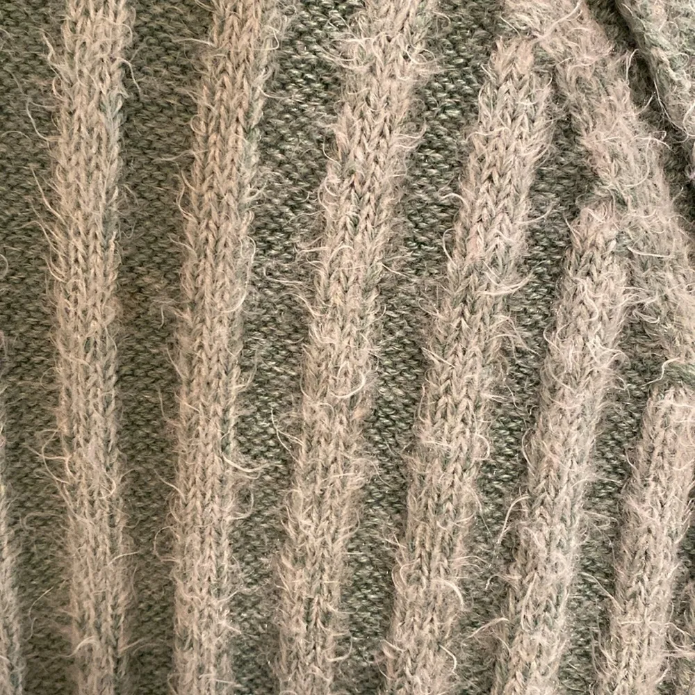 Free People Fuzzy Ribbed Turtleneck Neck Oversized Sweater Mint Green Size SP - Image 4