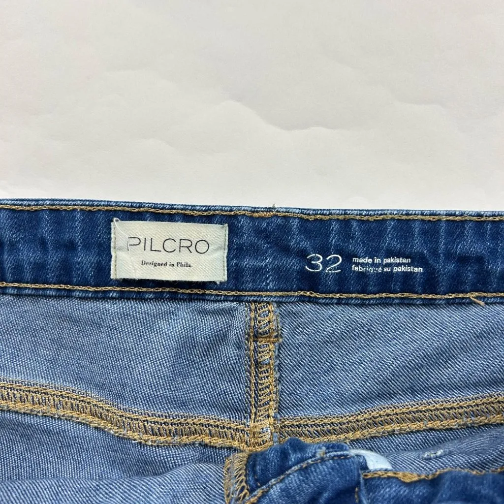 PILCRO Blue Stretch Denim Patch Pocket Flare Jeans 32 - Image 3