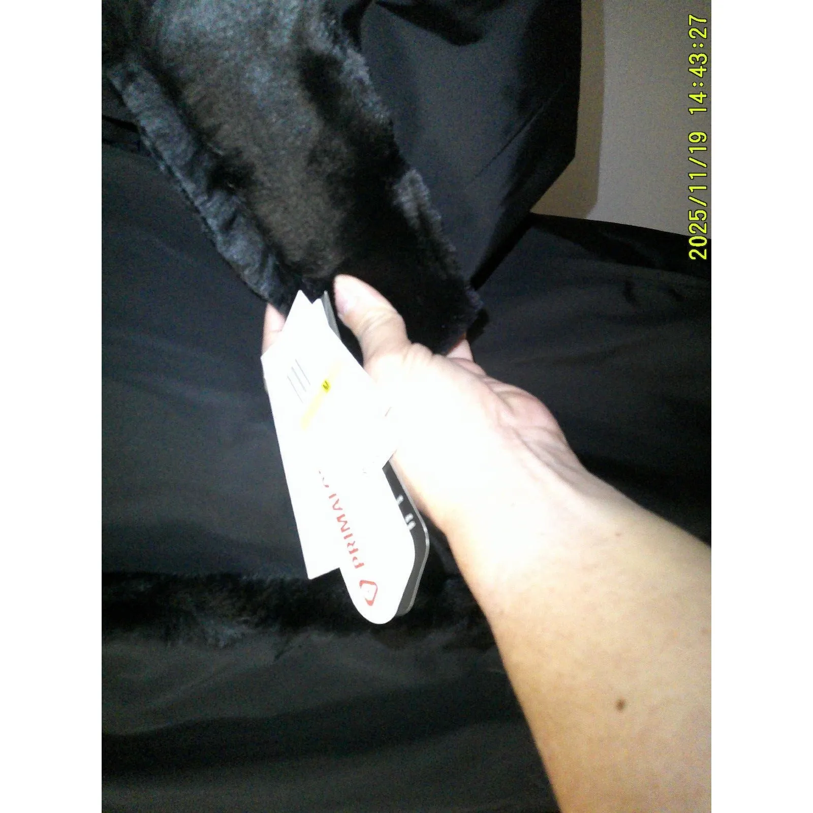 NWT $595 Jane Post M Womens Pile Lined Storm Coat Black Hood Faux Fur New Long Size M - Image 5