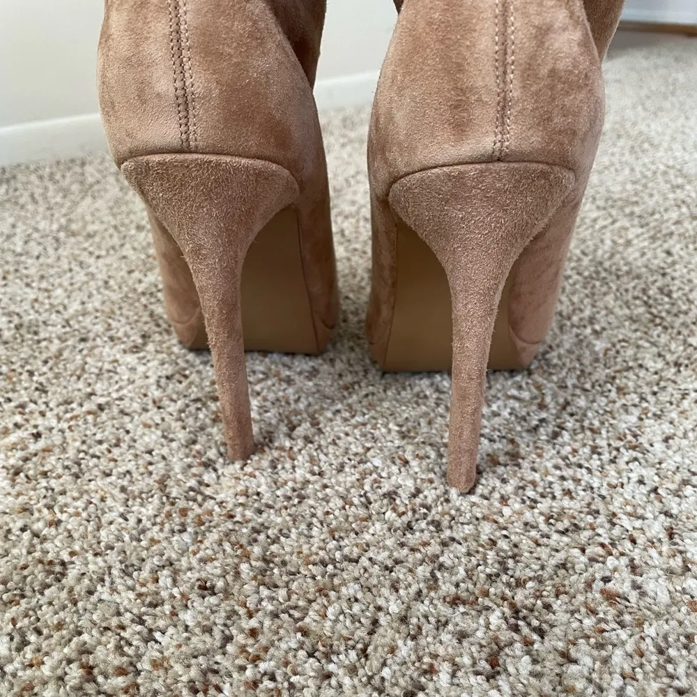 Steve Madden Cavalier Camel Suede Slouchy Chunky Bootie Size 8 Fall Fashion - Image 12