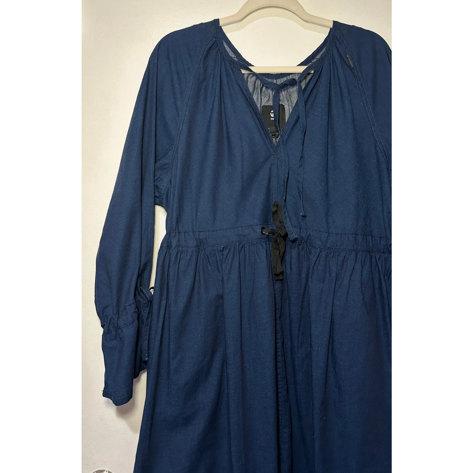 G-Star RAW Sniper Dress Rinsed Denim Blue Sz Small NWT Relaxed Loose Fit Pockets - Image 4