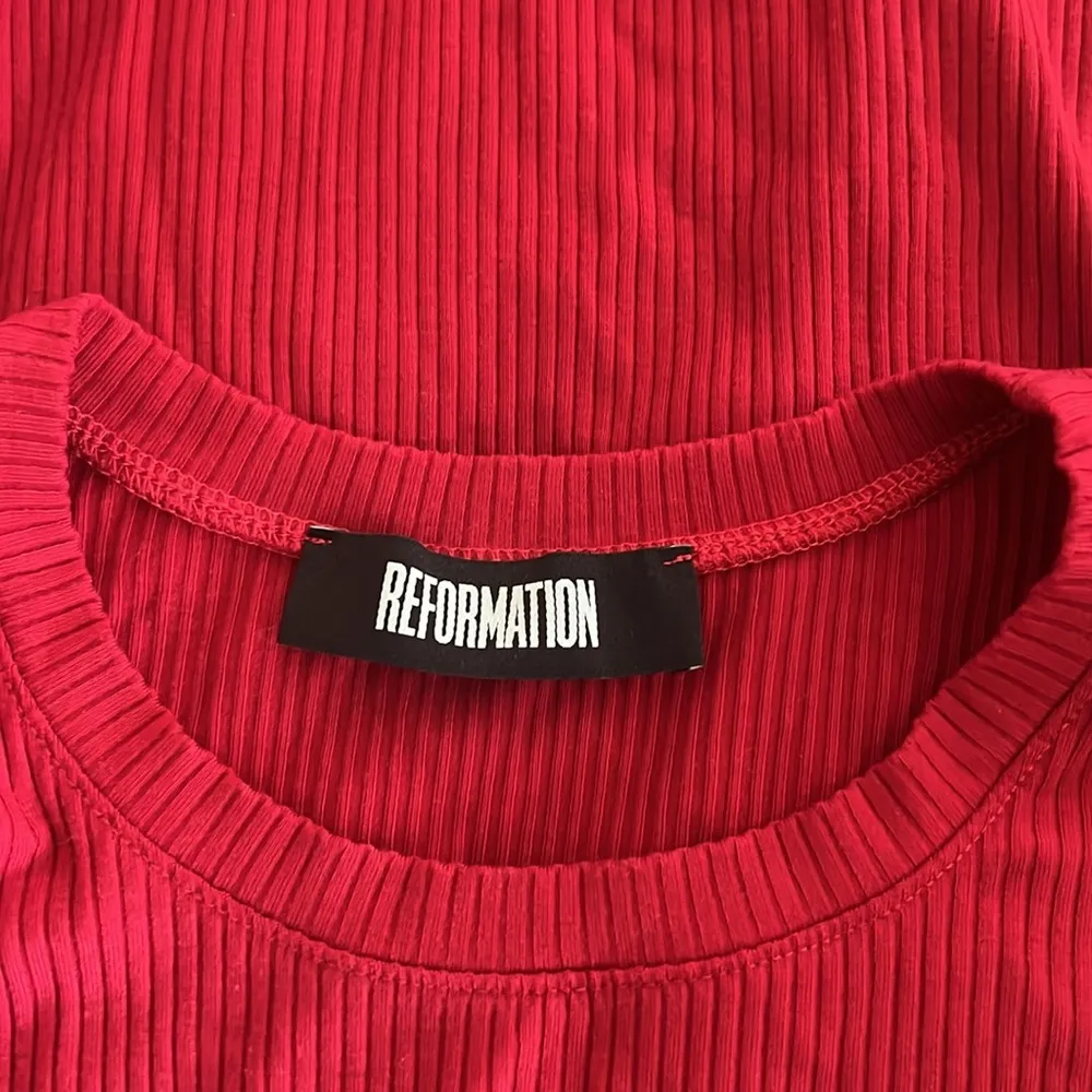 Reformation Jeanne Long Sleeve Sweater Dress in Red, EXCELLENT, Size XL - Image 13