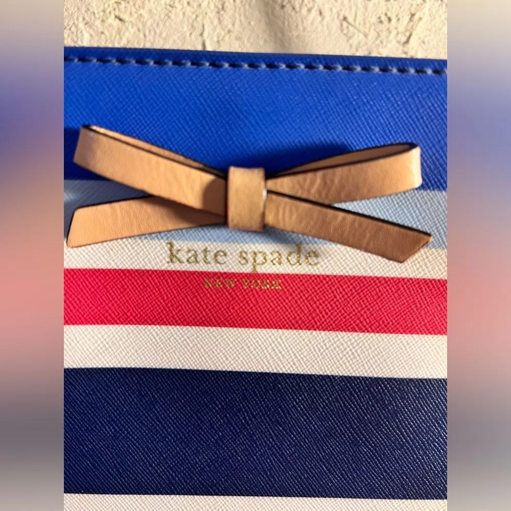 KATE SPADE Eden Street Margareta Stripe Saffiano Leather XL tote- gorgeous bag - Image 2