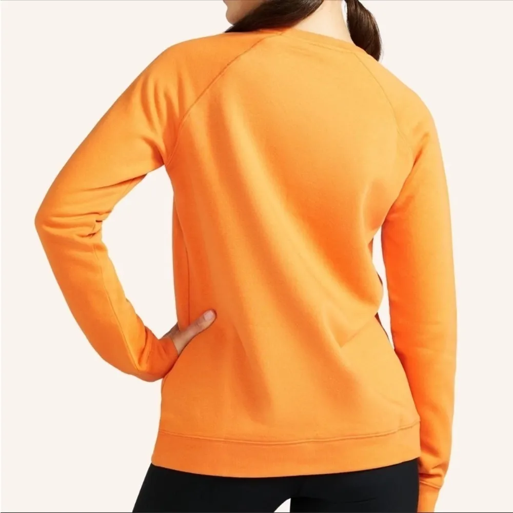 PELOTON logo crewneck sweatshirt orange and pink size medium NWT - Image 2