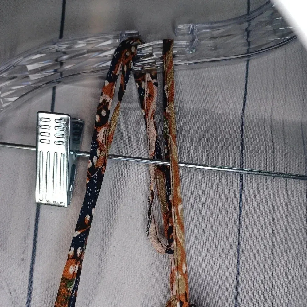 Madewell 100% silk cropped off the shoulder boho top - Image 4