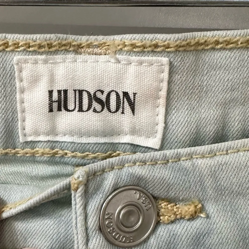 Hudson Blair Jeans High Waist Light Wash Straight Crop Jeans Size 30 - Image 4