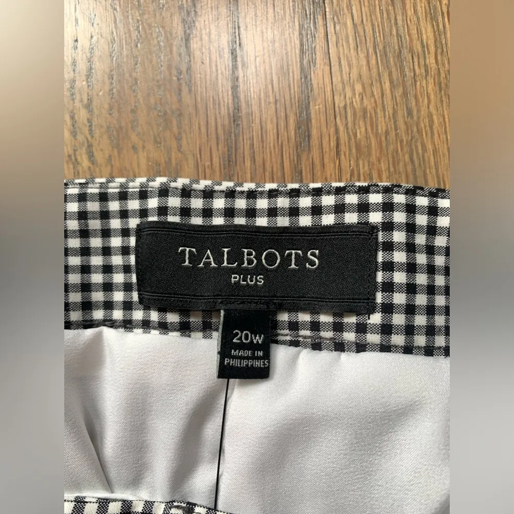 NWT Talbots plus 20W checkered gingham pants - Image 4