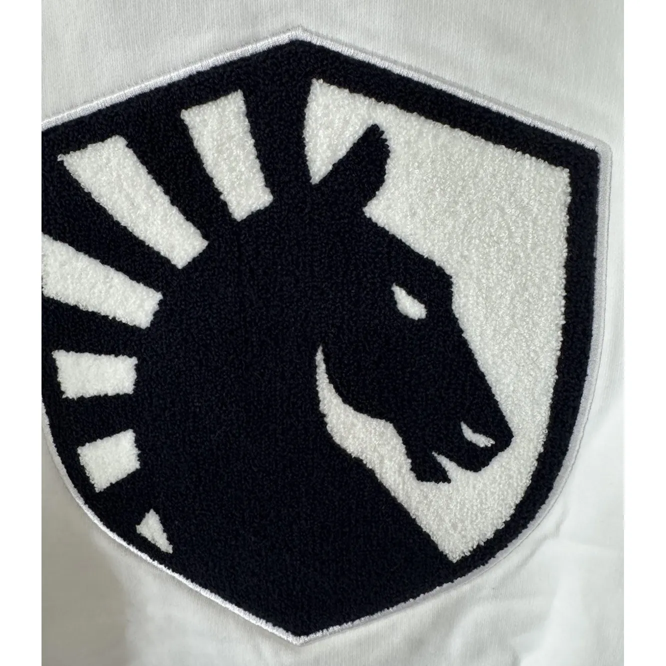NWT Team Liquid Legacy CHENILLE HOODIE Sz S Heavy Weight Embroidered Large Print White - Image 3