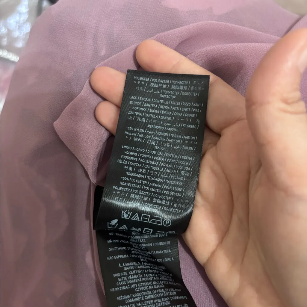 Guess LA Women’s Slip Dress Small Purple Floral Lace Midi Vintage Y2K 2000s Boho - Image 13