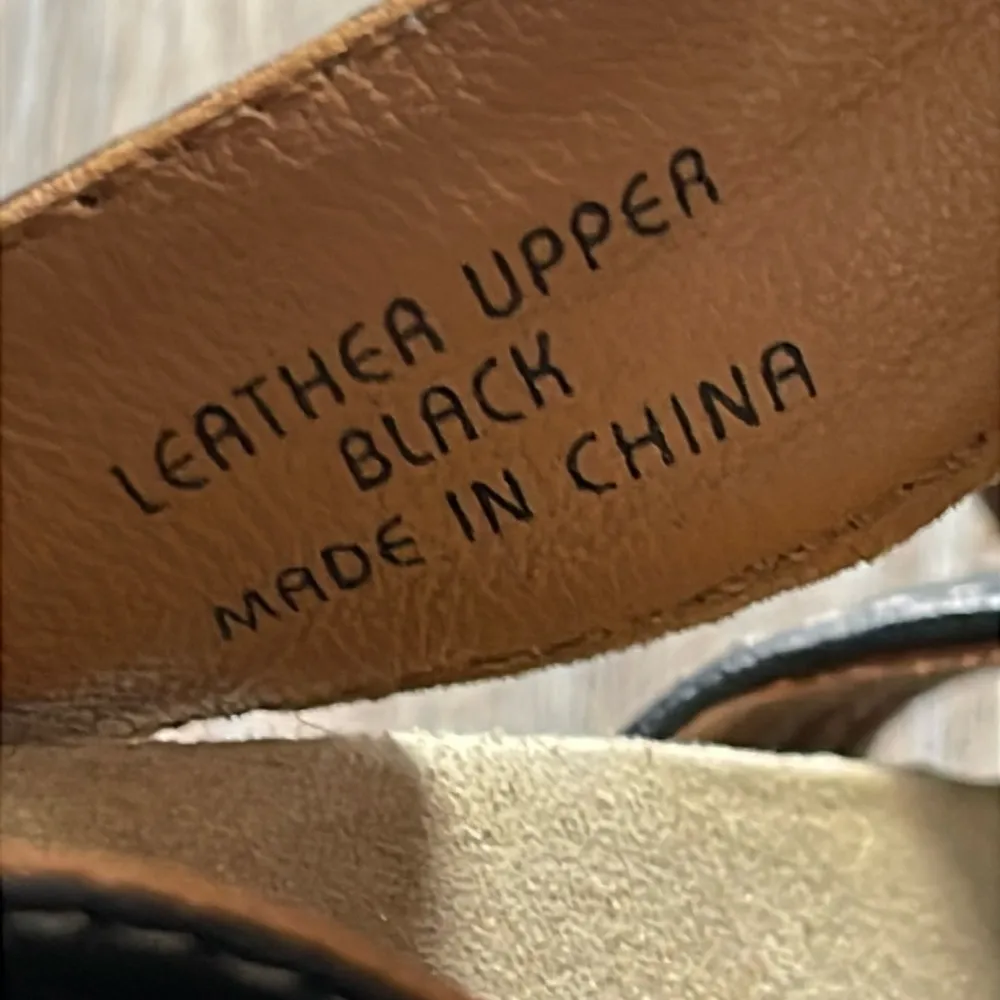 Earthies Leather Strappy Sandals Size 8.5 Black - Image 12