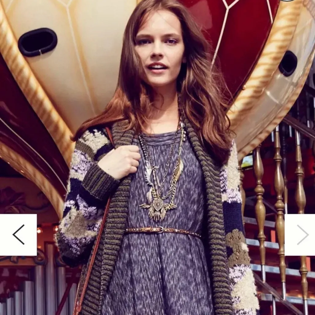 Anthropologie Saturday Sunday Narva Blue Spacedye Swing Dress Size Small - Image 7