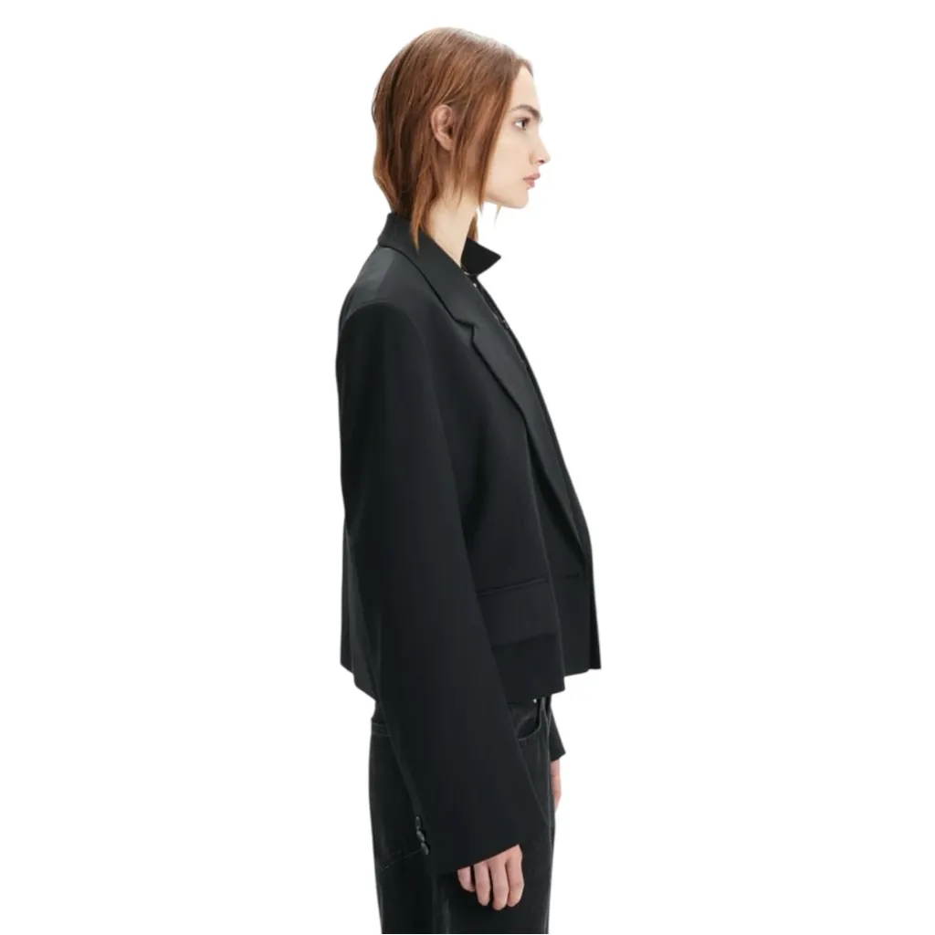 Shoreditch Ski‎ Club x Agolde Callie Cropped Blazer Black Wool XS - Image 3