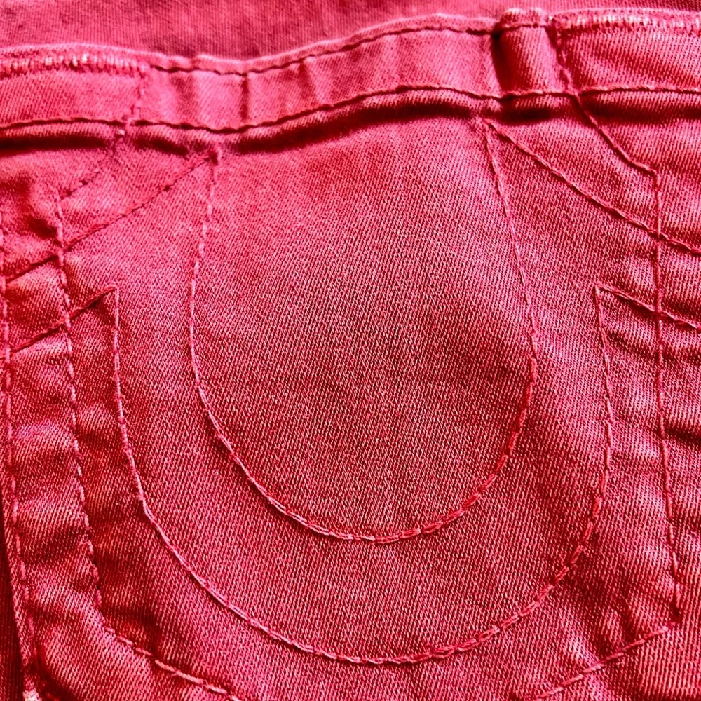 TRUE RELIGION CASEY Low-rise Super Skinny Maroon/Burgundy Jeans. Sz 25 - Image 10