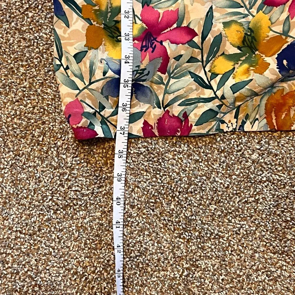 Maggy London 100% Silk Floral Vintage Dress Women’s Size 10 - Image 5