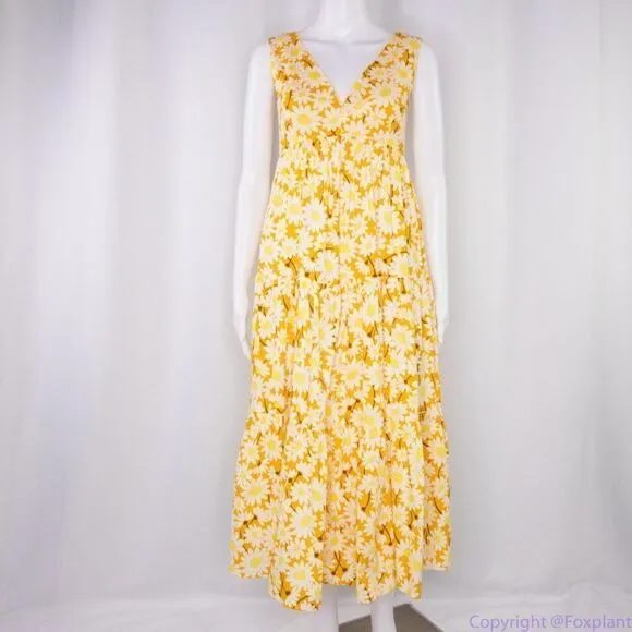 NWT kate spade Kate Daisy‎ Vineyard Midi Cotton Dress, Yellow - Image 10