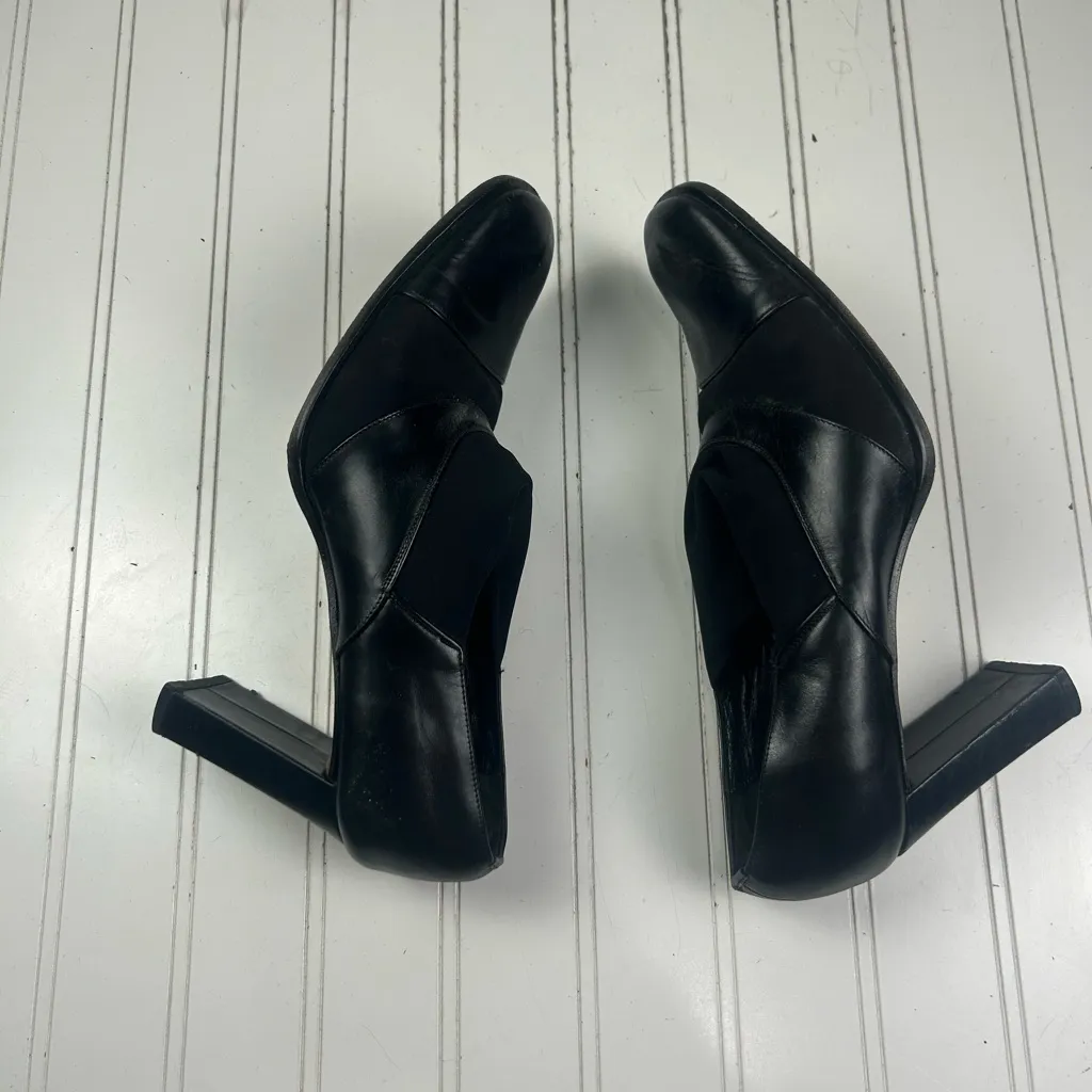 Nordstrom Rack Black Vintage Leather Heels Women’s Size 8M - Image 11