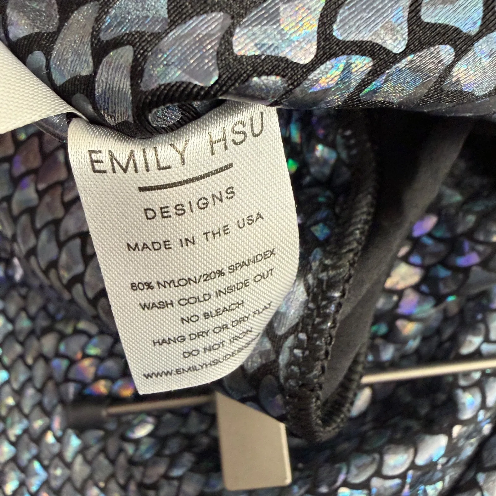 Emily HSU Designs Sneaker Leggings Womens XL Midnight Mermaid Iridescent NWT - Image 11