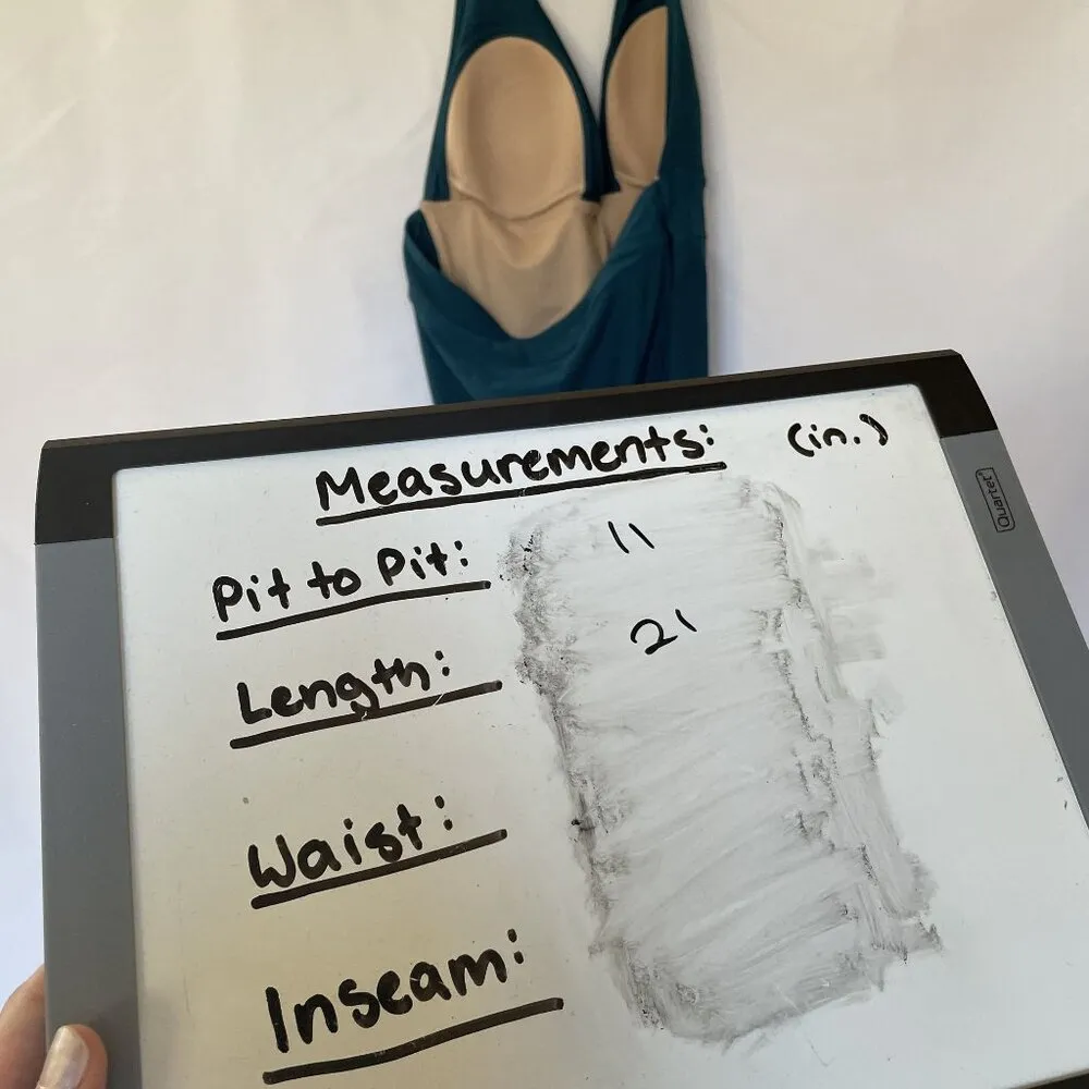 Summersalt turquoise green one piece swimsuit halter neckline women's size 4 - Image 5