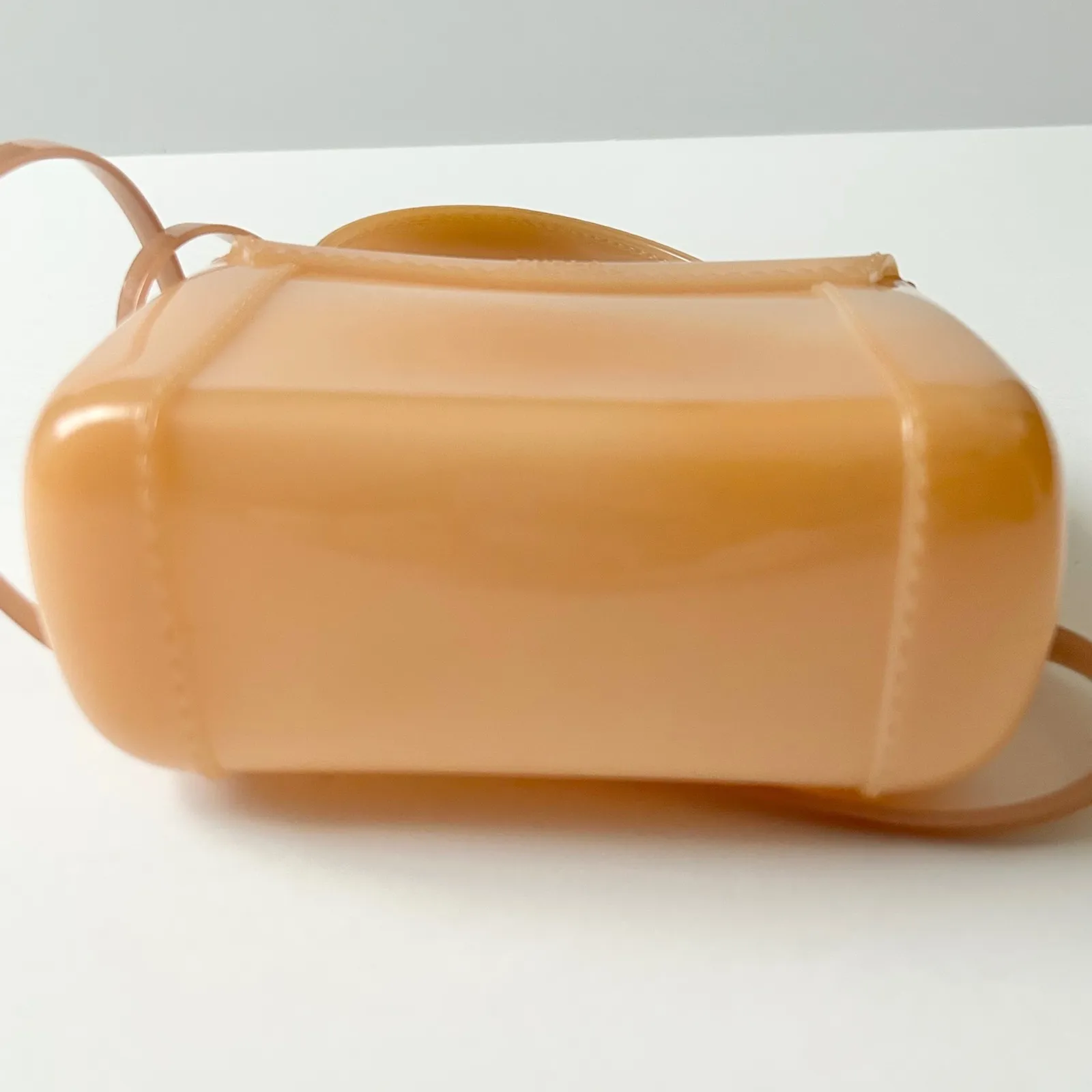 Furla Jelly Mini Metropolis Crossbody Handle Bag Peach Transparent Shoulder Bag - Image 5