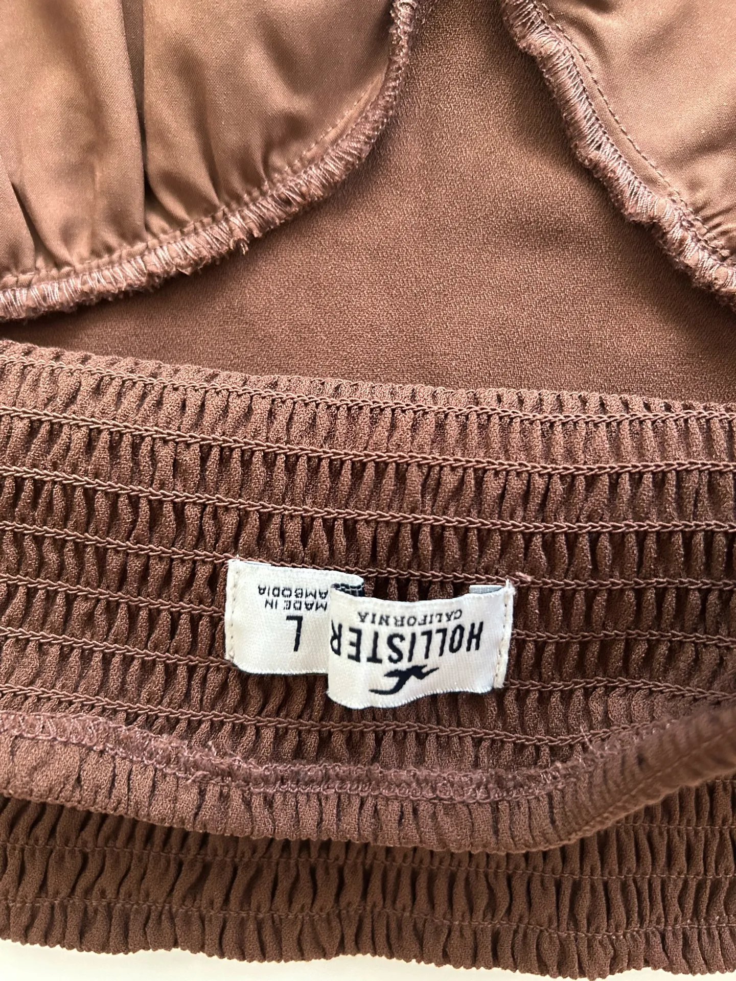 Chocolate brown halter top - Image 4