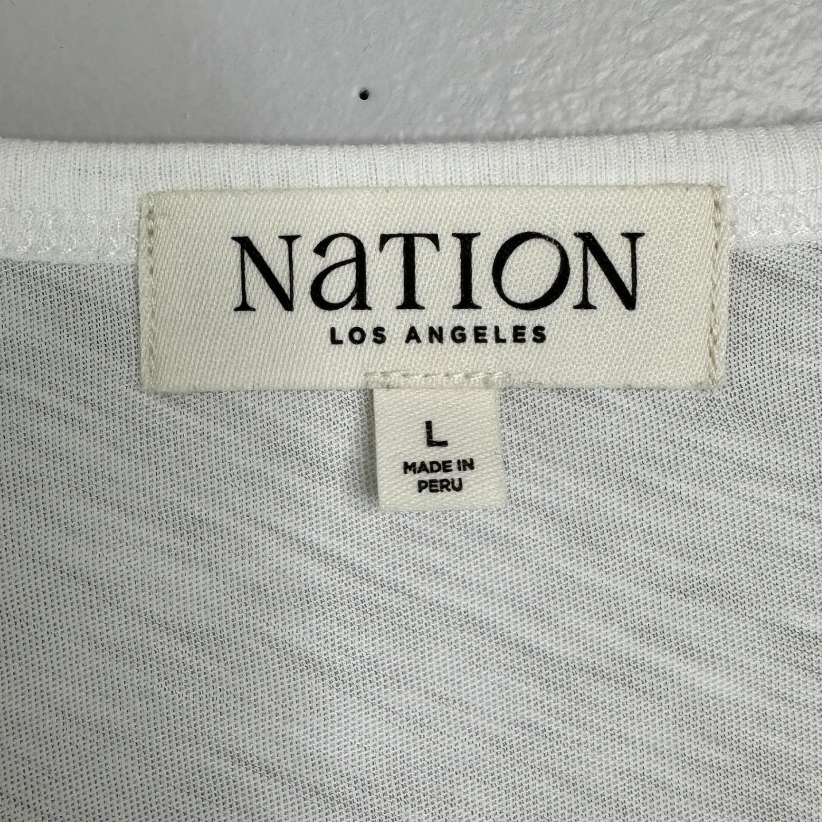 Nation LTD Lian Long Sleeve Top Size Large White Minimalist Casual Soft Basics - Image 10