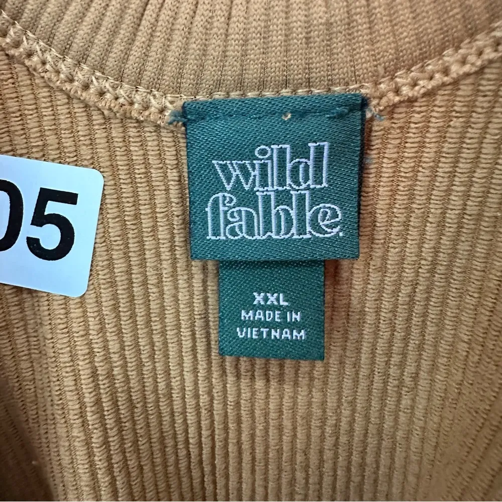 Wild Fable Tank Bodysuit Ribbed Thong Womens 2XL Brown - Image 5