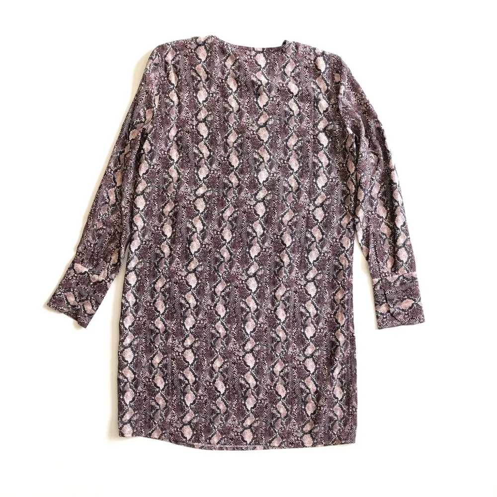 Equipment Bonnie Snake Print Keyhole Shift Dress S - Image 10