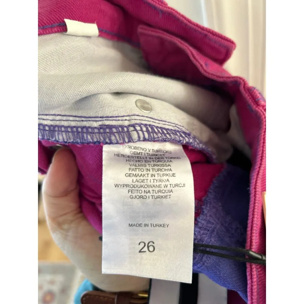 NWT Ragged the Priest Equilibrium Pink & Purple Patchwork Jeans - Image 5