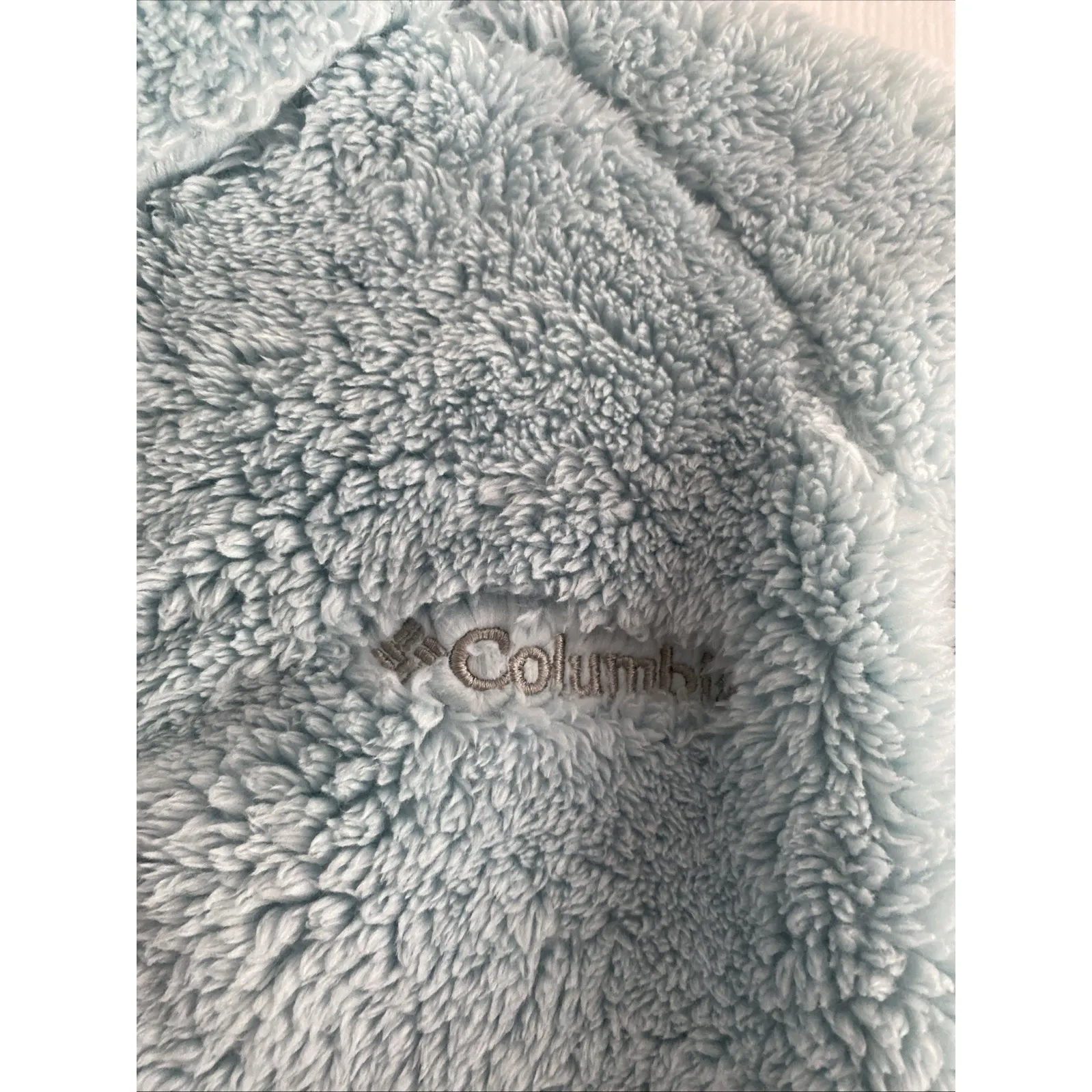 Columbia Womens Small Blue Sherpa Fleece Jacket Winter Cozy Soft - Image 2