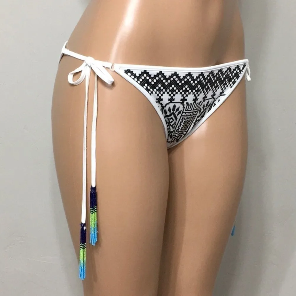 ROCOCO SAND side tie bikini bottoms. NWT Black Size L - Image 5