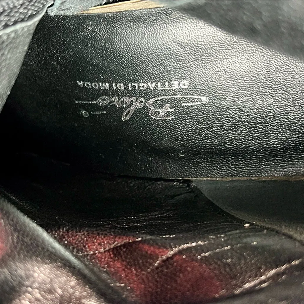 Black Patent Leather Grey Embroidery Mid - Image 3