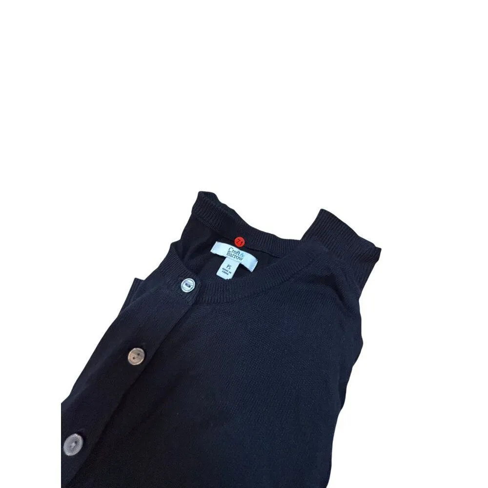 Croft & Barrow Womens Cardigan Sweater P/S Black Cotton & Modal Blend PS - Image 8
